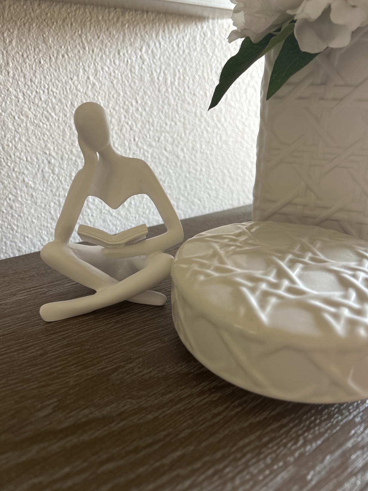 Abstract Reading Thinker Statue Sculpture