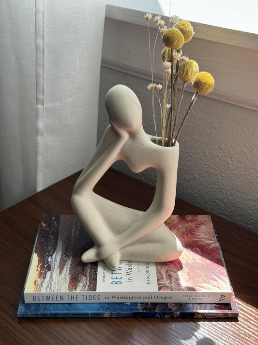 Ceramic Thinker Flower Vase