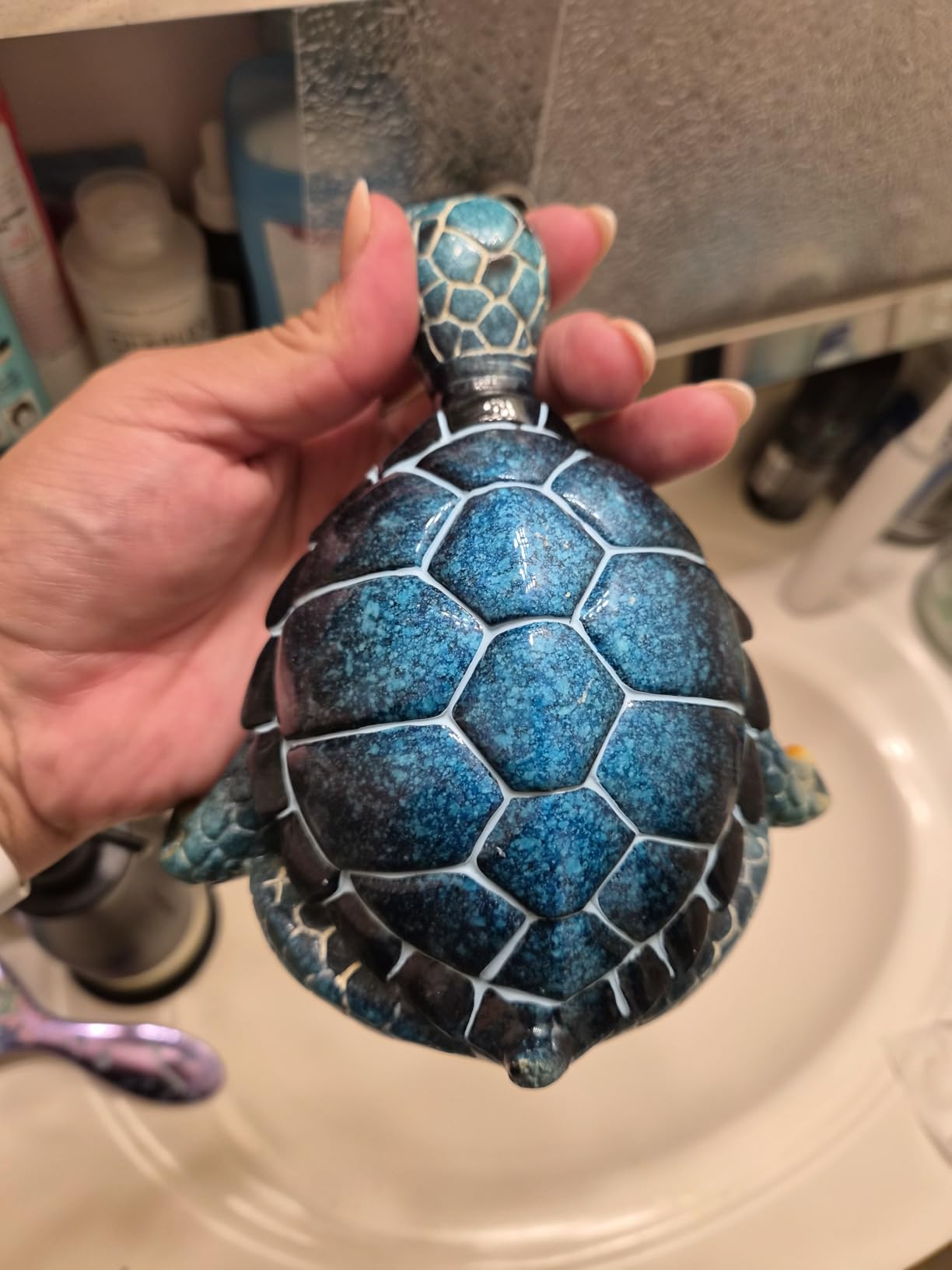 Garden Figurine Sea Turtle Meditating Yoga Sculpture