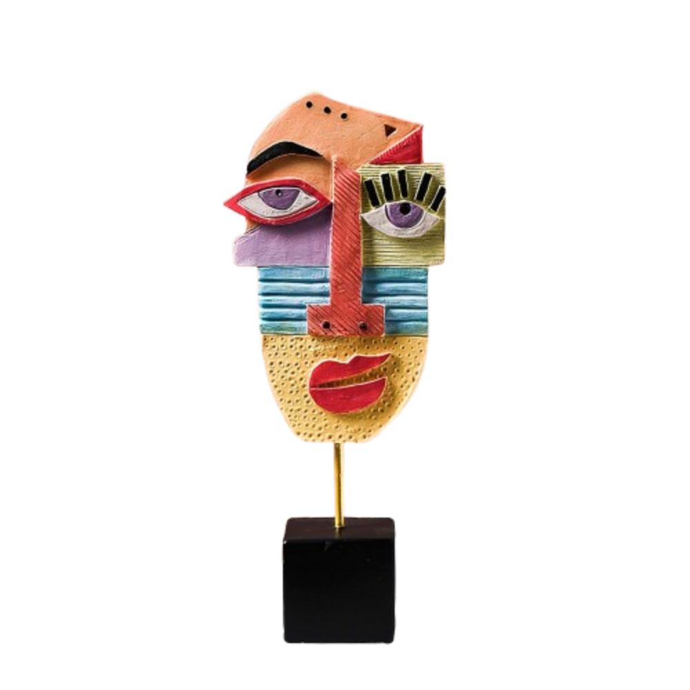 Handcrafted Resin African Art Sculpture