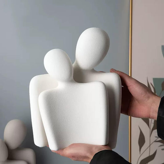 Hugging Couple Statue Sculpture