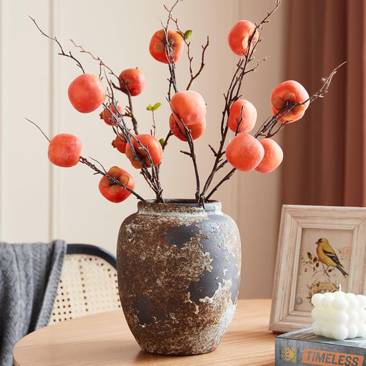 Rustic Textured Terracotta Vase