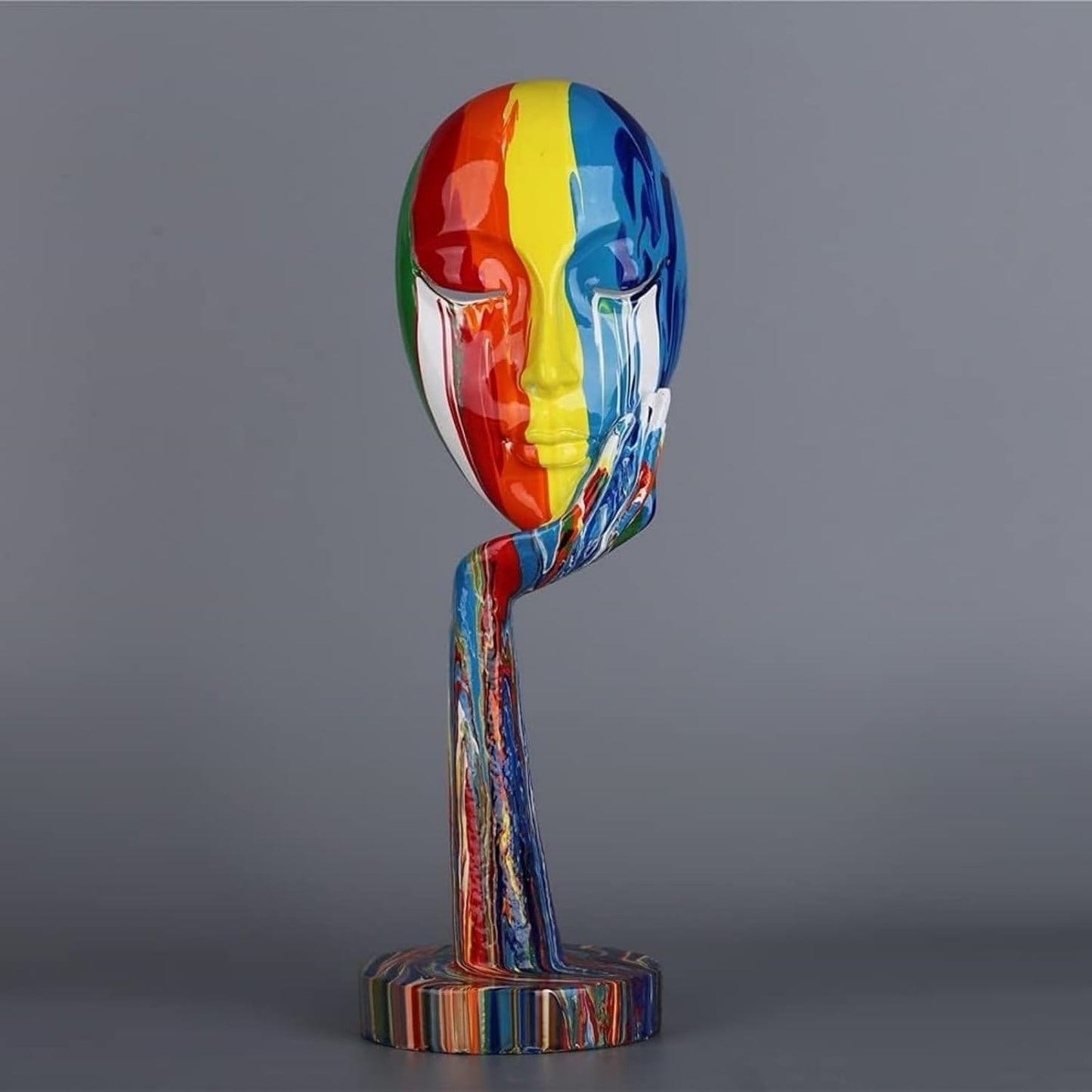 Simple Colorful Thinker Art Sculpture