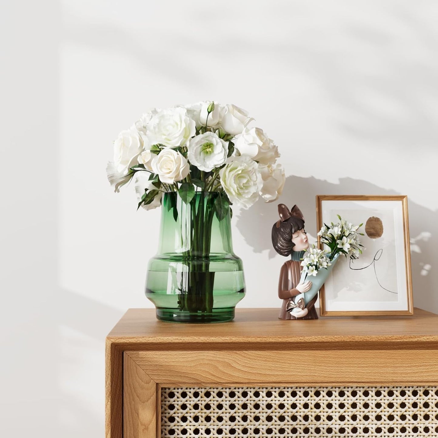 Wide Mouth Glass Bud Flower Vase