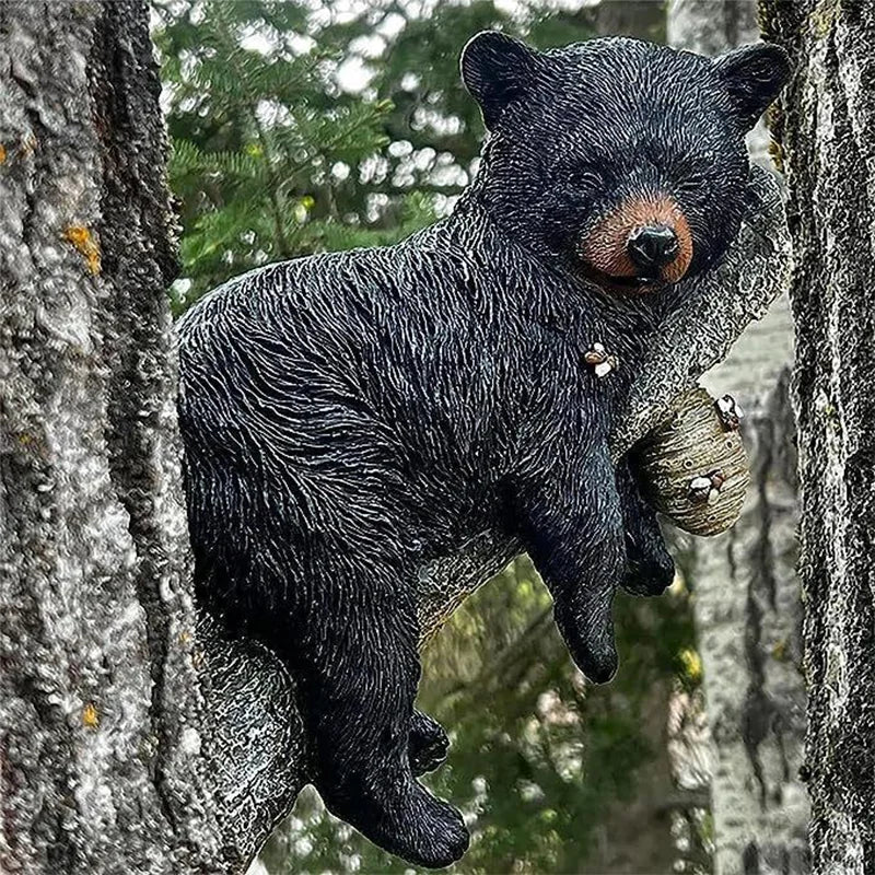 Black Bear Cub Lawn Sculpture