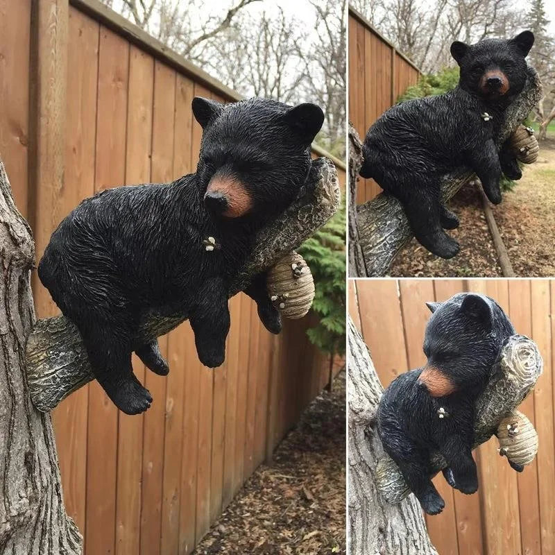 Black Bear Cub Lawn Sculpture