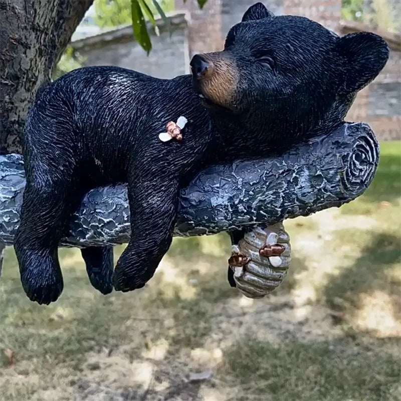 Black Bear Cub Lawn Sculpture