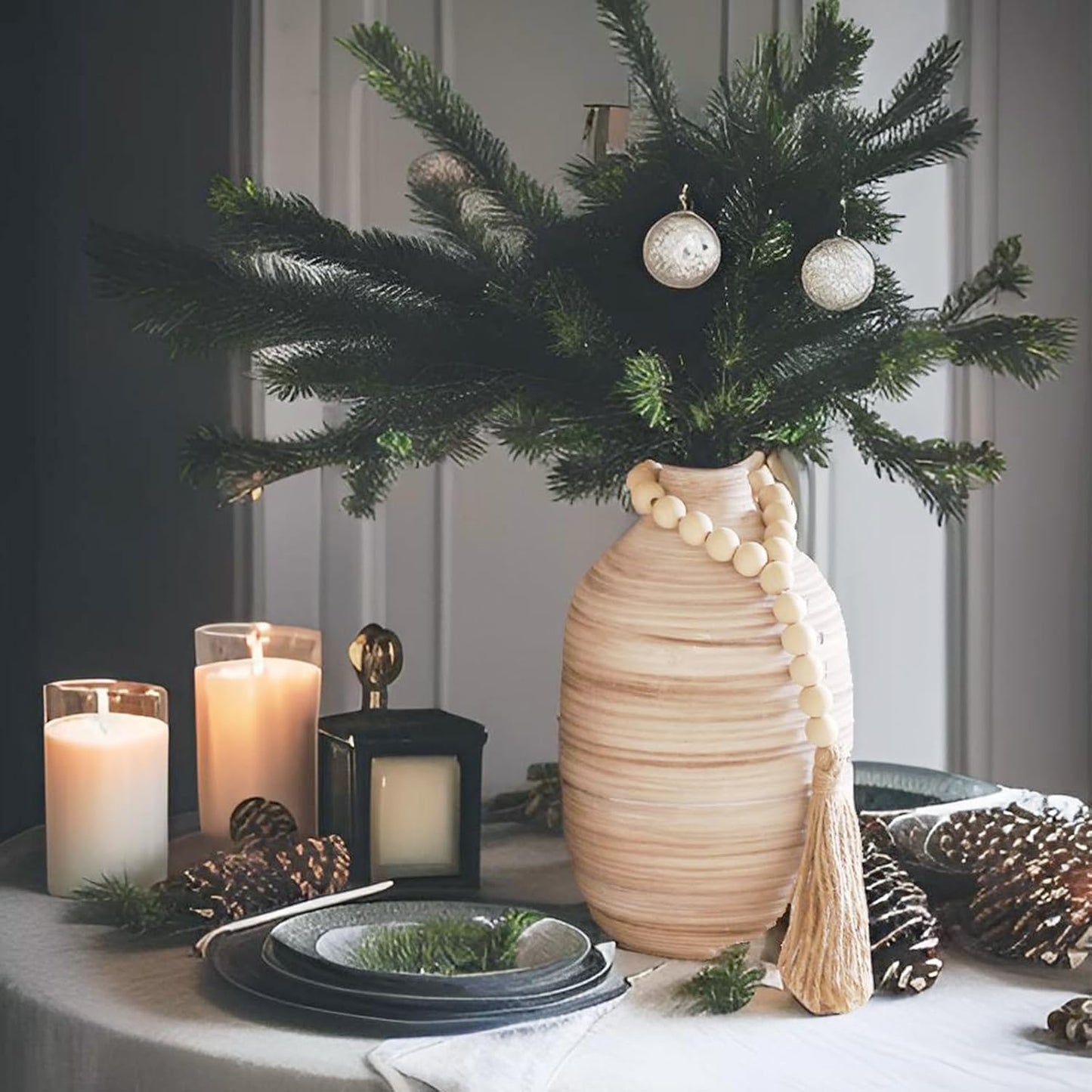 Boho Rings Textured Flower Vase