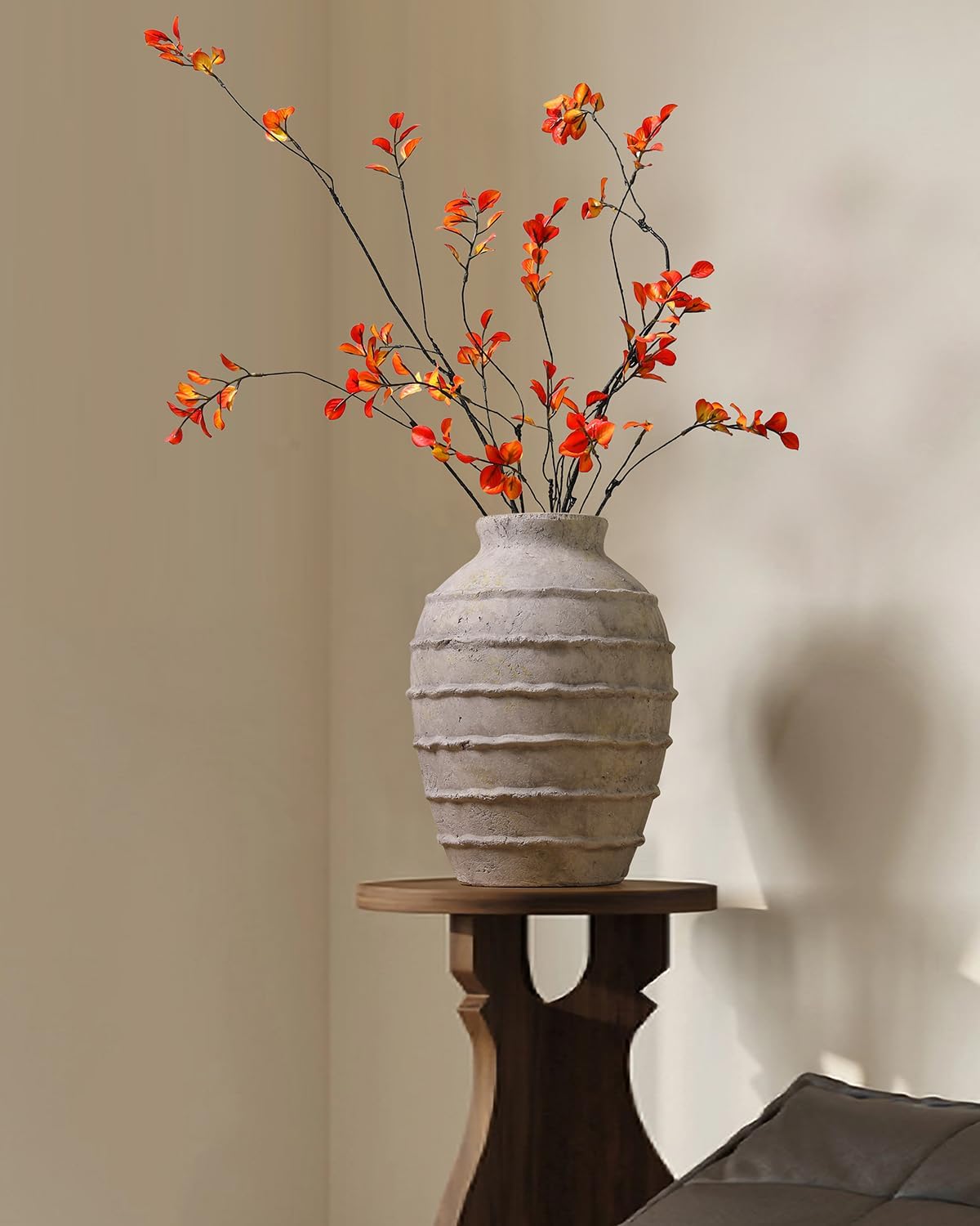 Boho Rings Textured Flower Vase