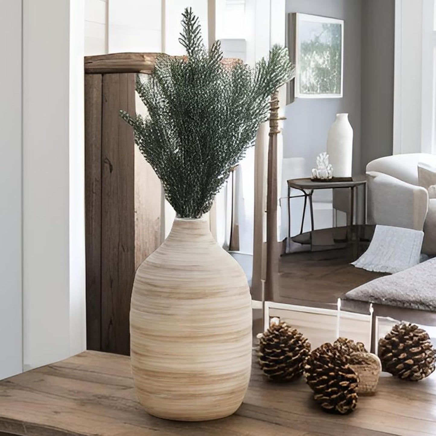 Boho Rings Textured Flower Vase