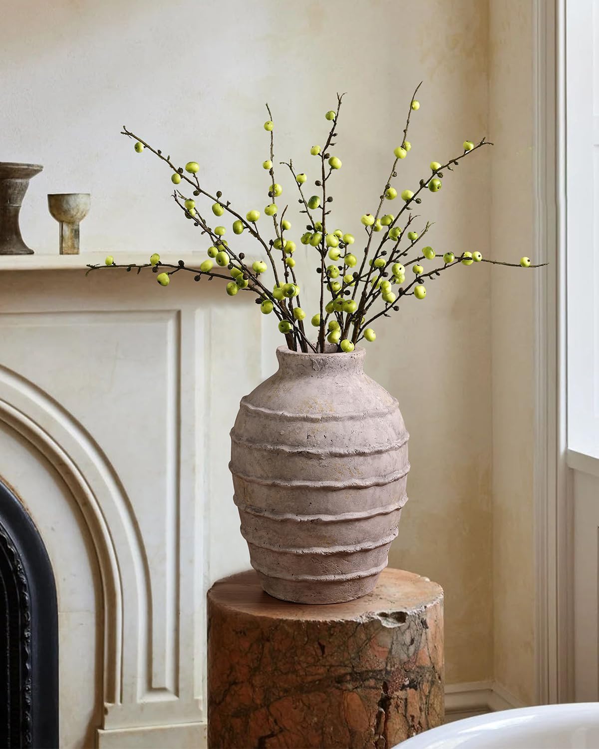 Boho Rings Textured Flower Vase