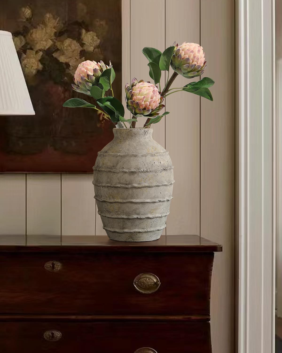 Boho Rings Textured Flower Vase