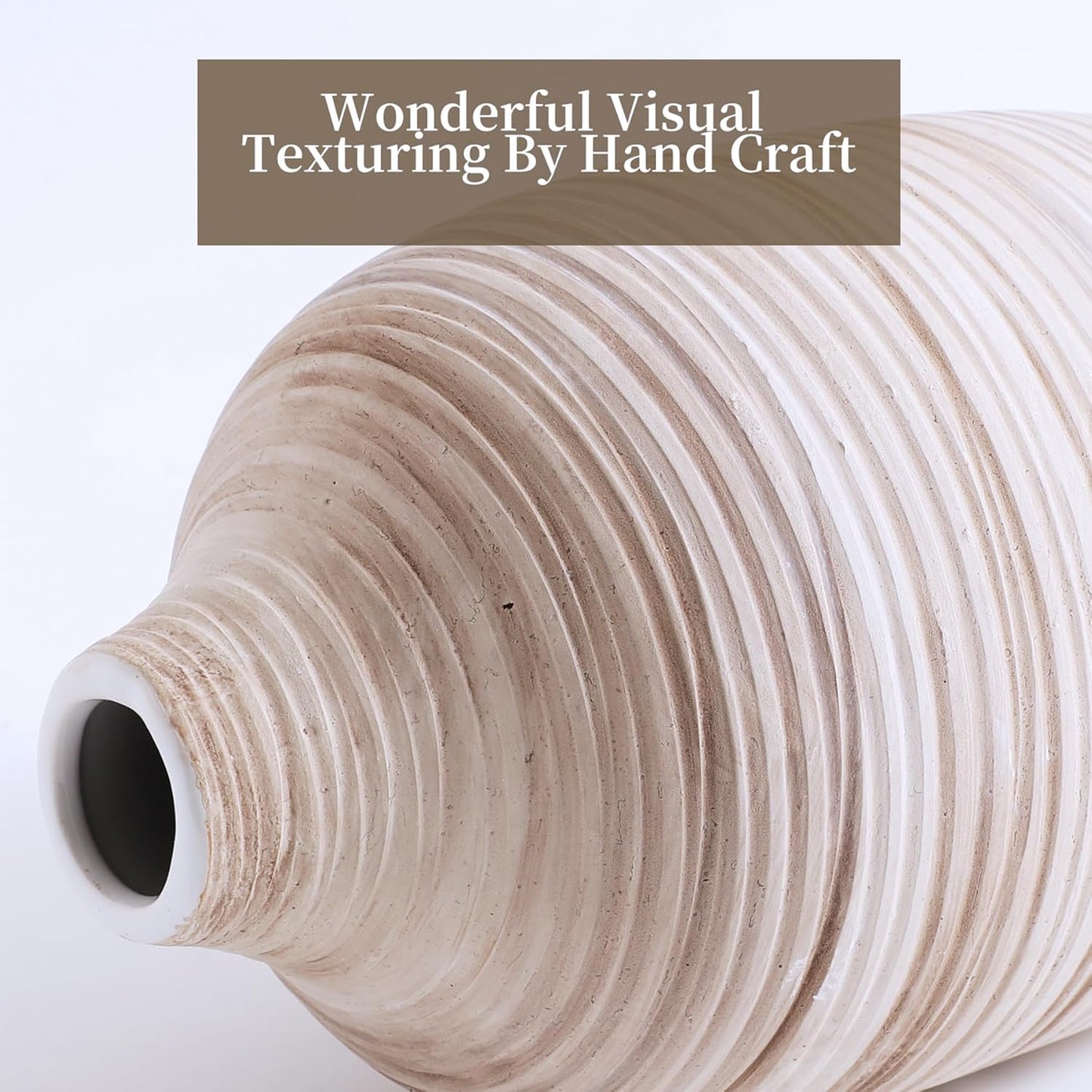 Boho Rings Textured Flower Vase