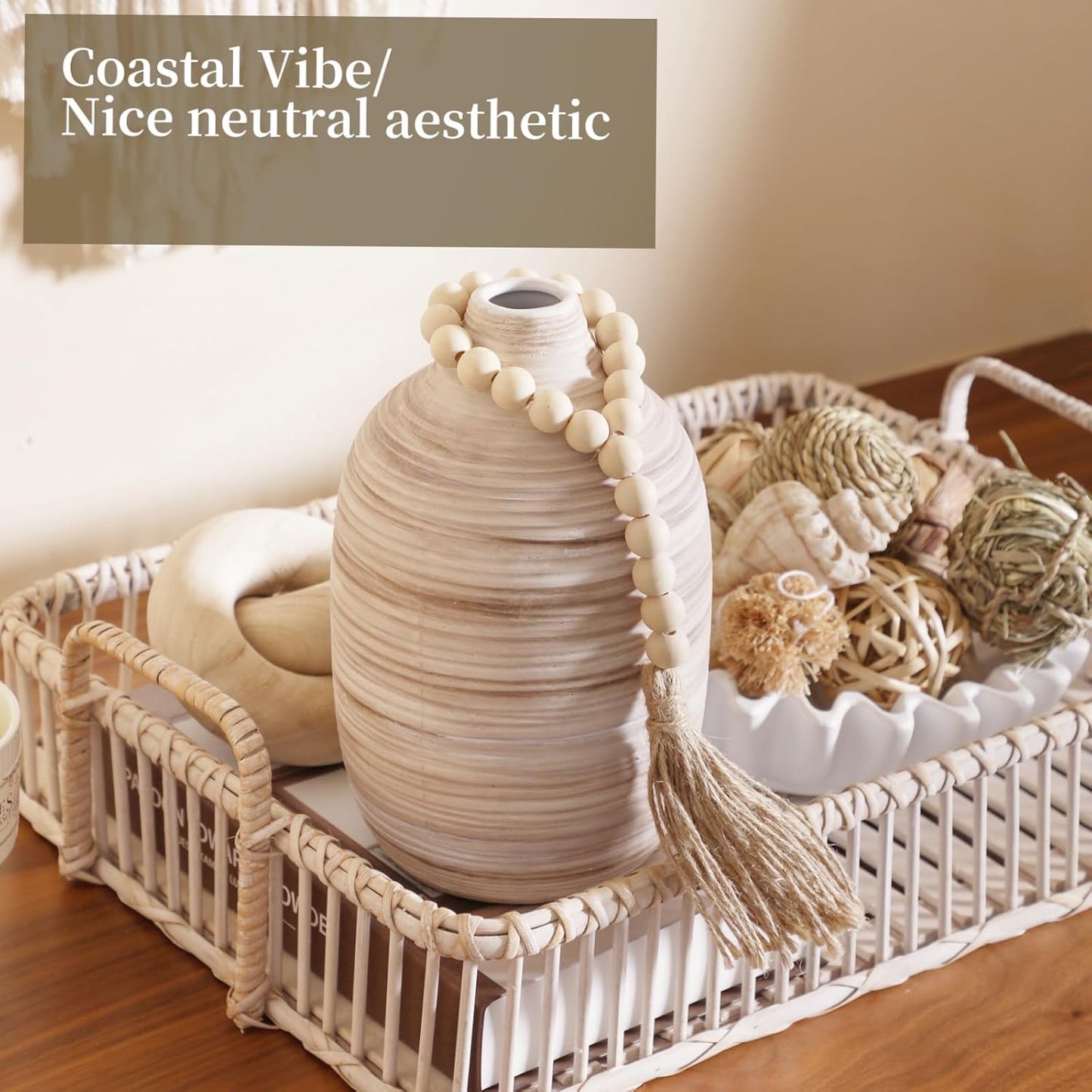 Boho Rings Textured Flower Vase