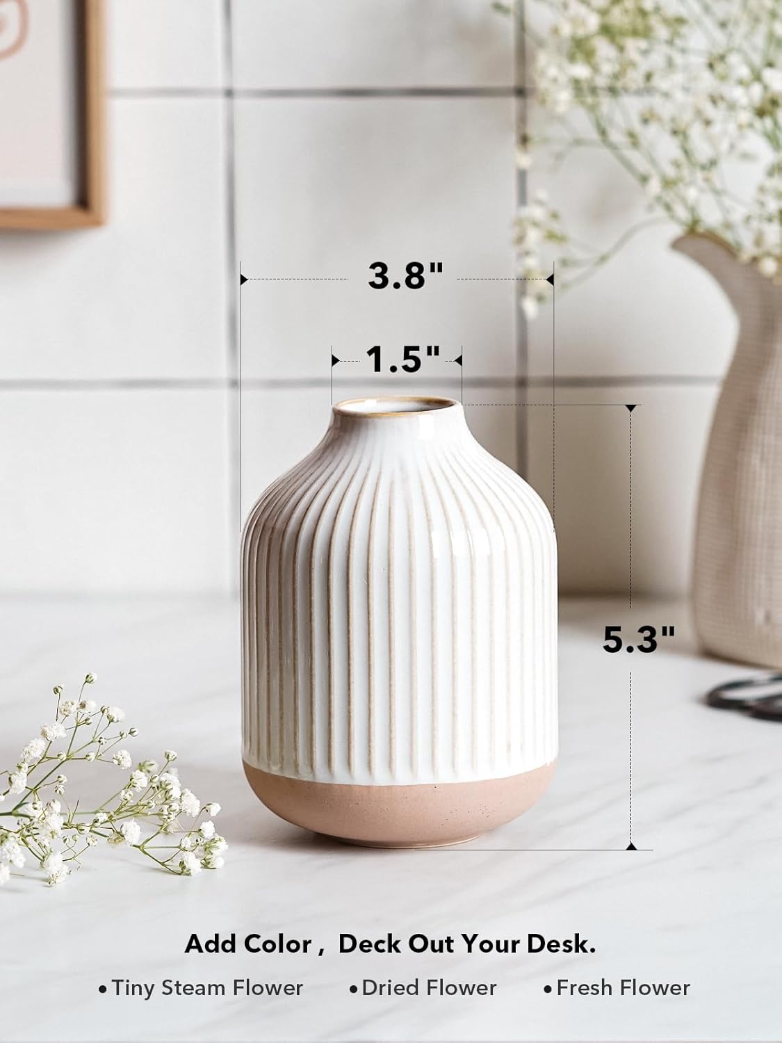 Boho Dot Embossment Flower Vase