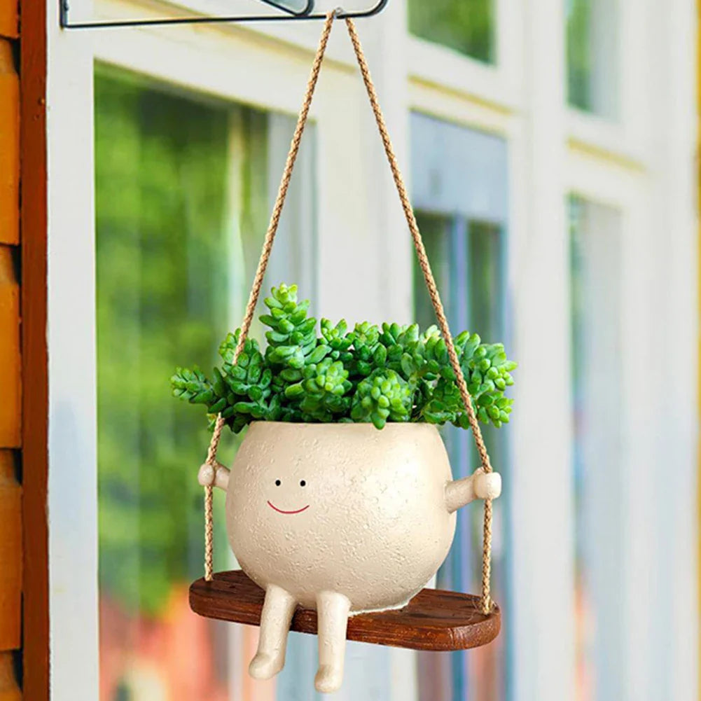 Cartoon Resin Hanging Planter