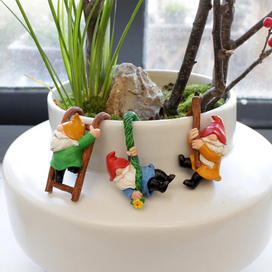 Cute Resin Garden Gnome Statue Set