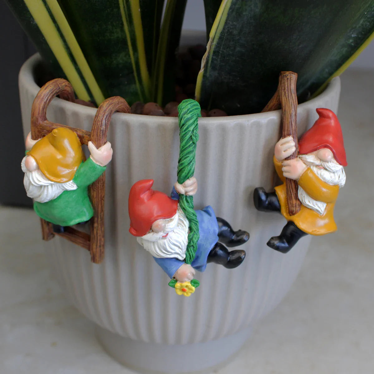 Cute Resin Garden Gnome Statue Set