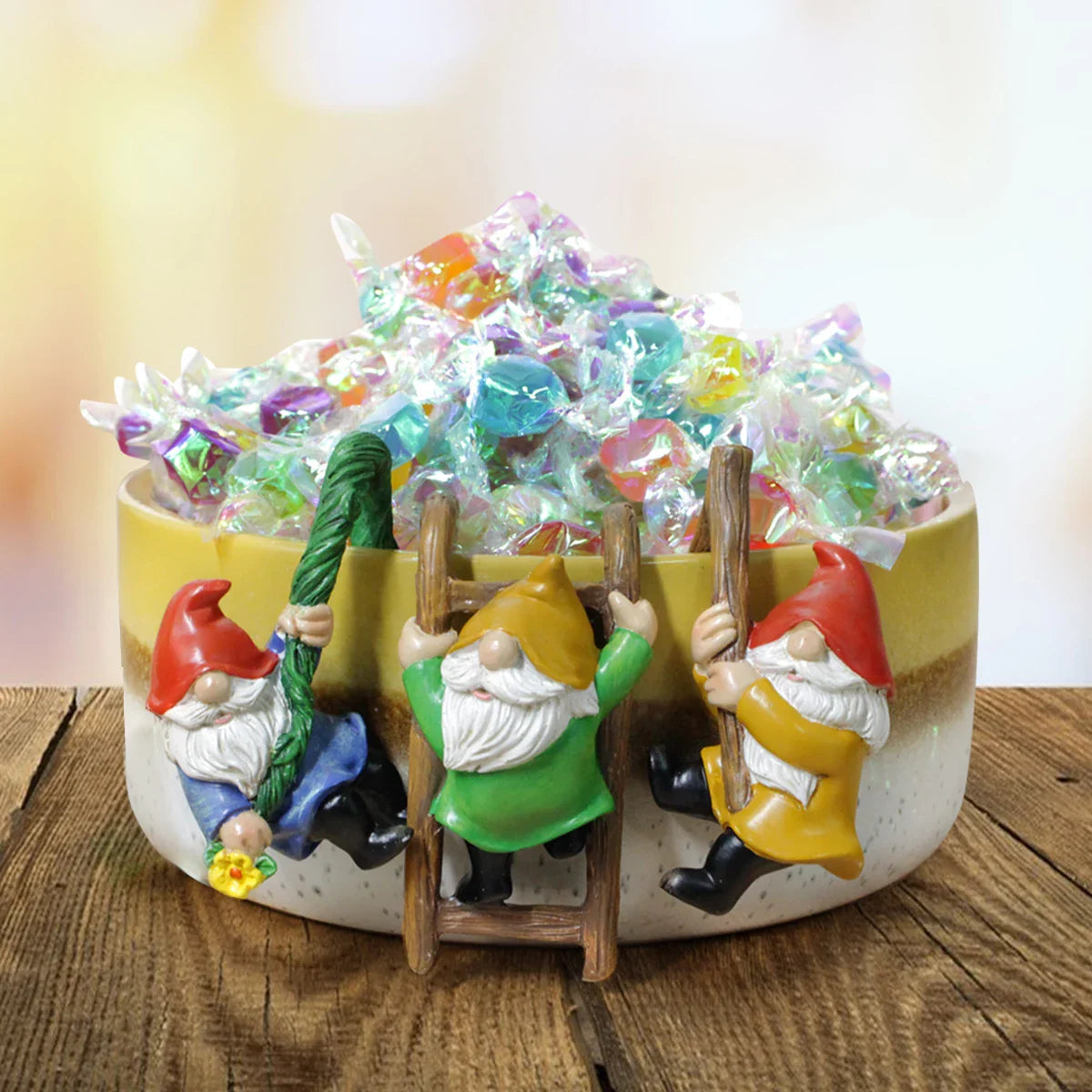 Cute Resin Garden Gnome Statue Set