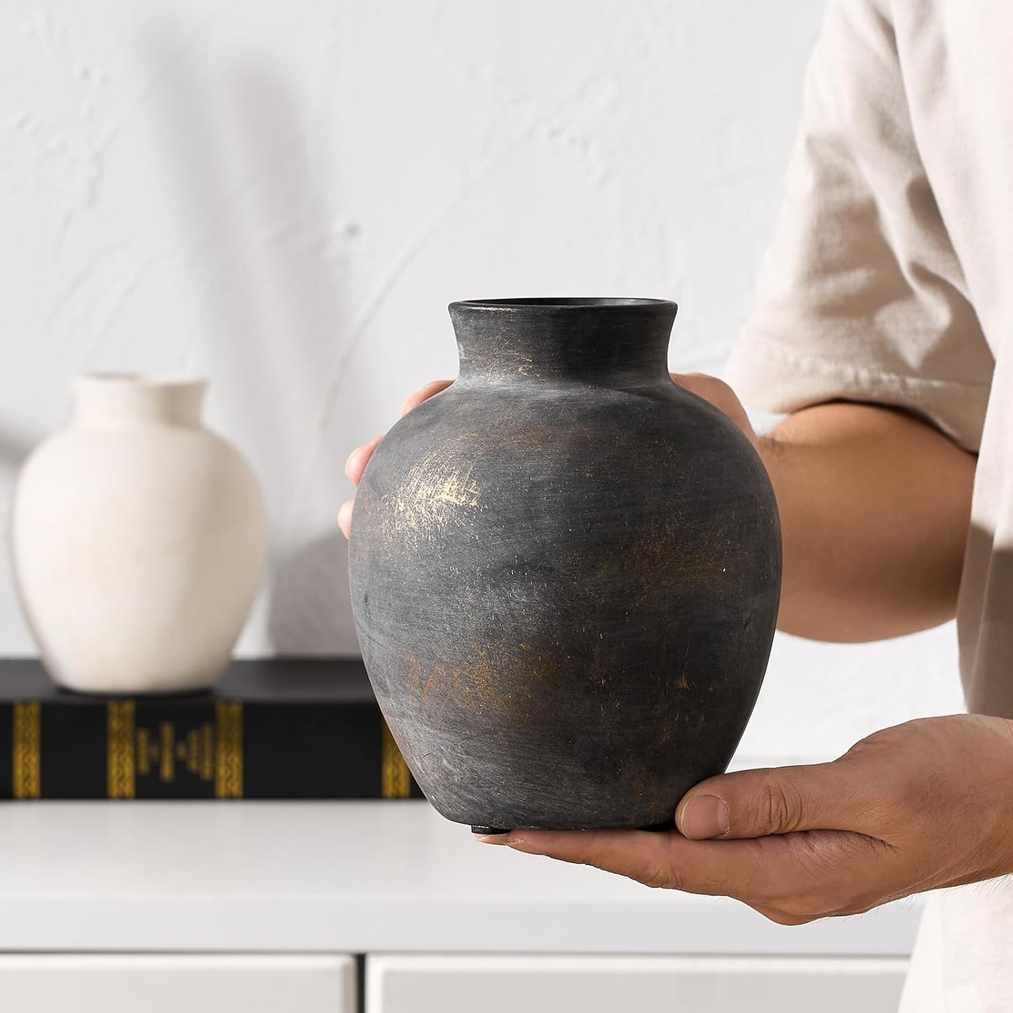 Vintage Style Rustic Ceramic Vase