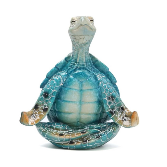 Garden Figurine Sea Turtle Meditating Yoga Sculpture