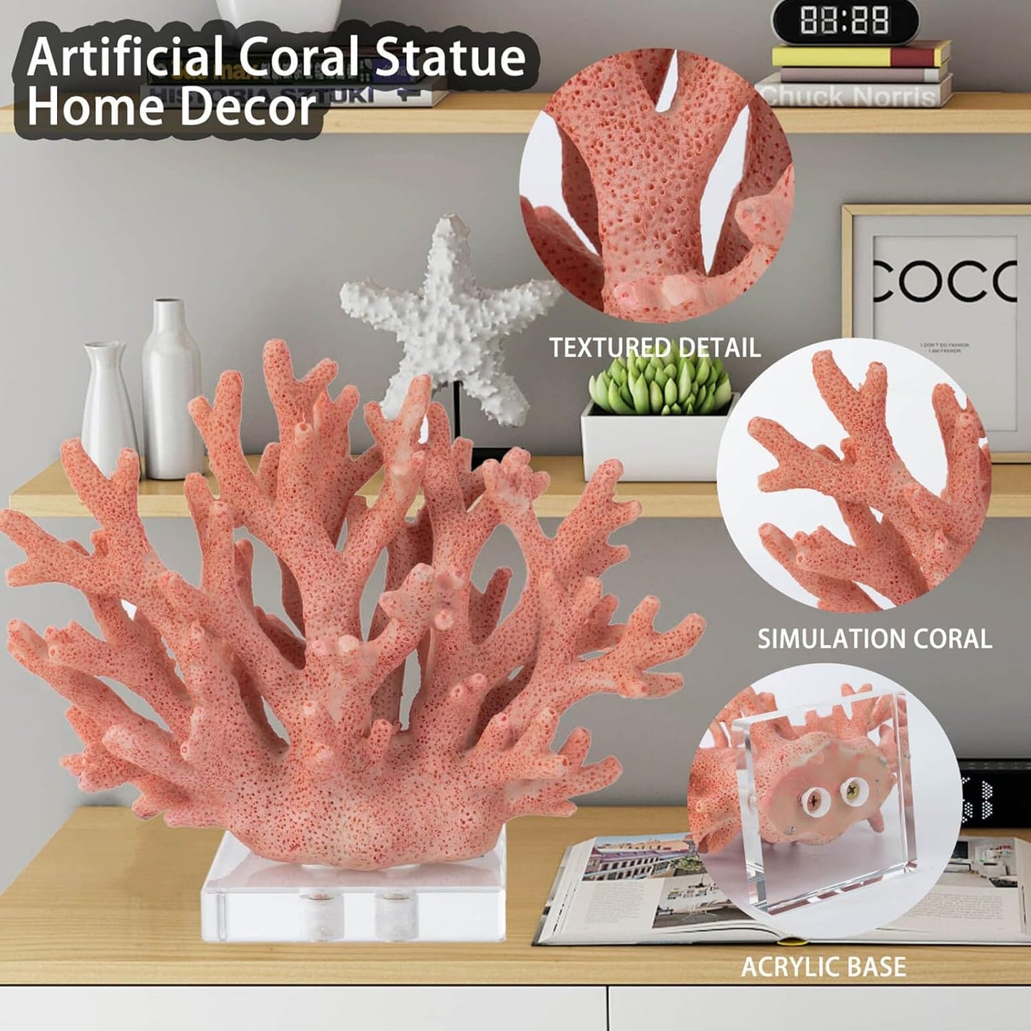 Faux Coral Reef Resin Sculpture 3
