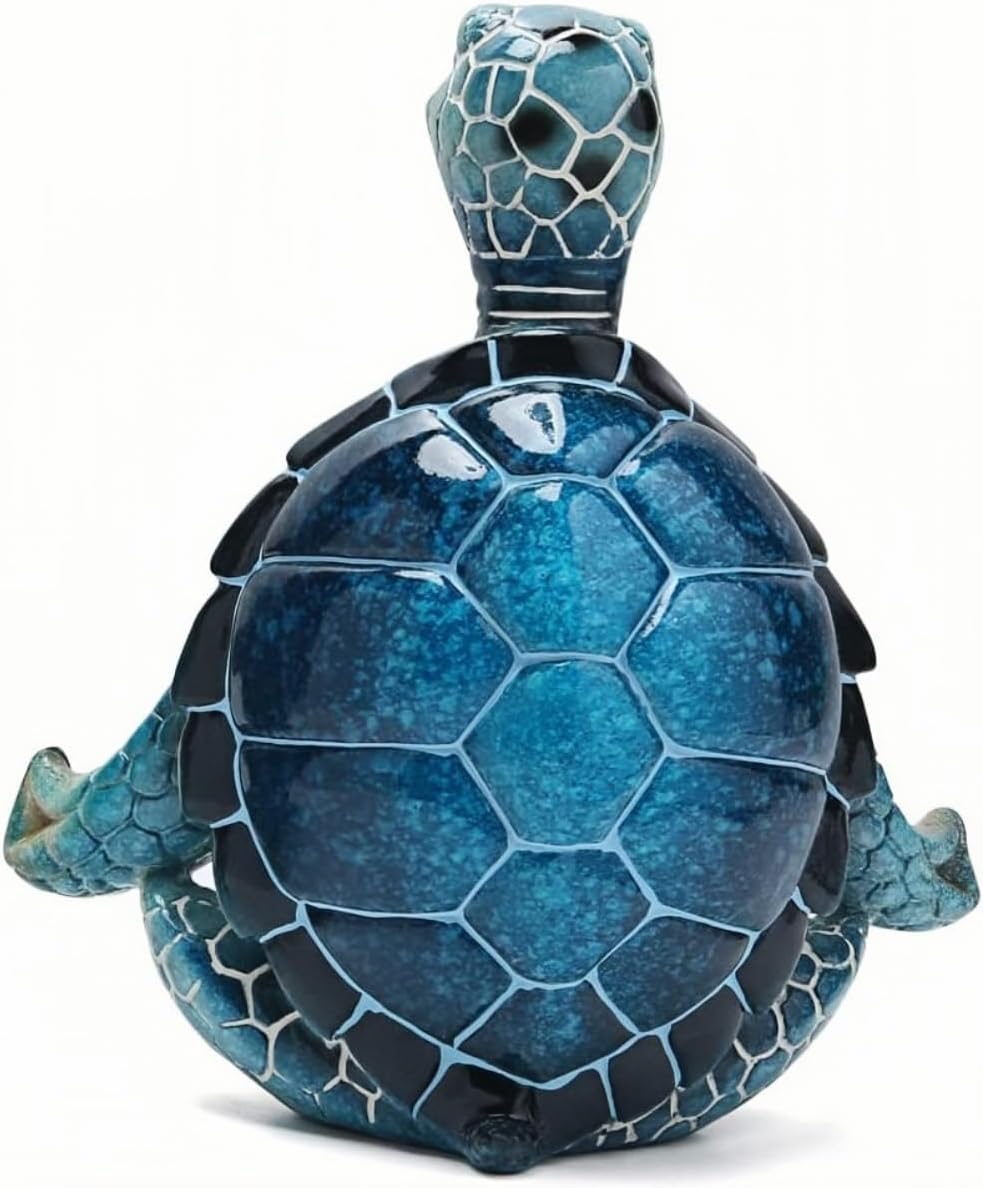 Garden Figurine Sea Turtle Meditating Yoga Sculpture