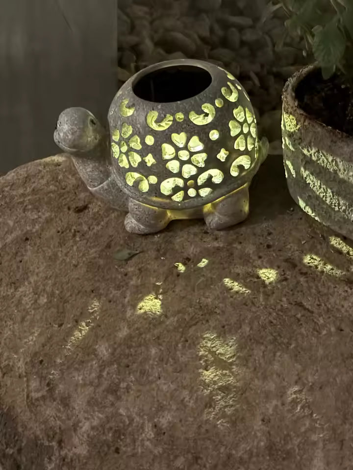 Garden Light Turtle Statue