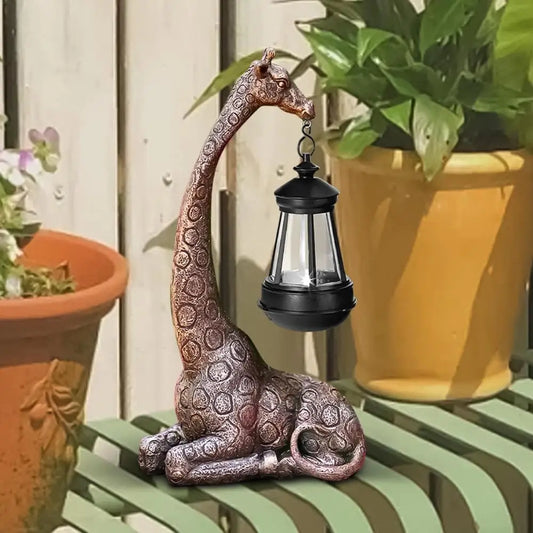 Giraffe Solar Light Garden Statue