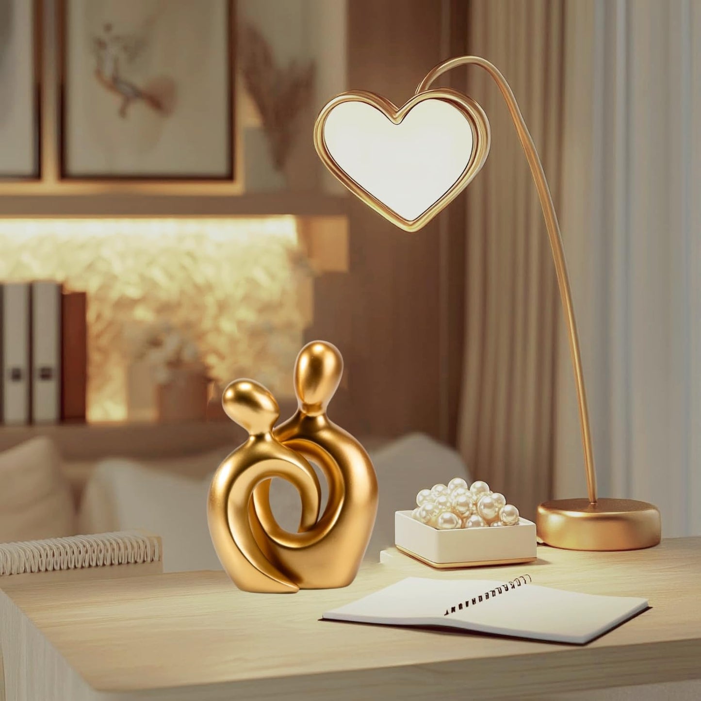 Gold Couples Statue