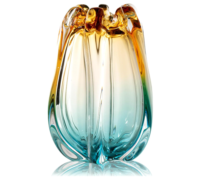 Hand Blown Glass Flower vase