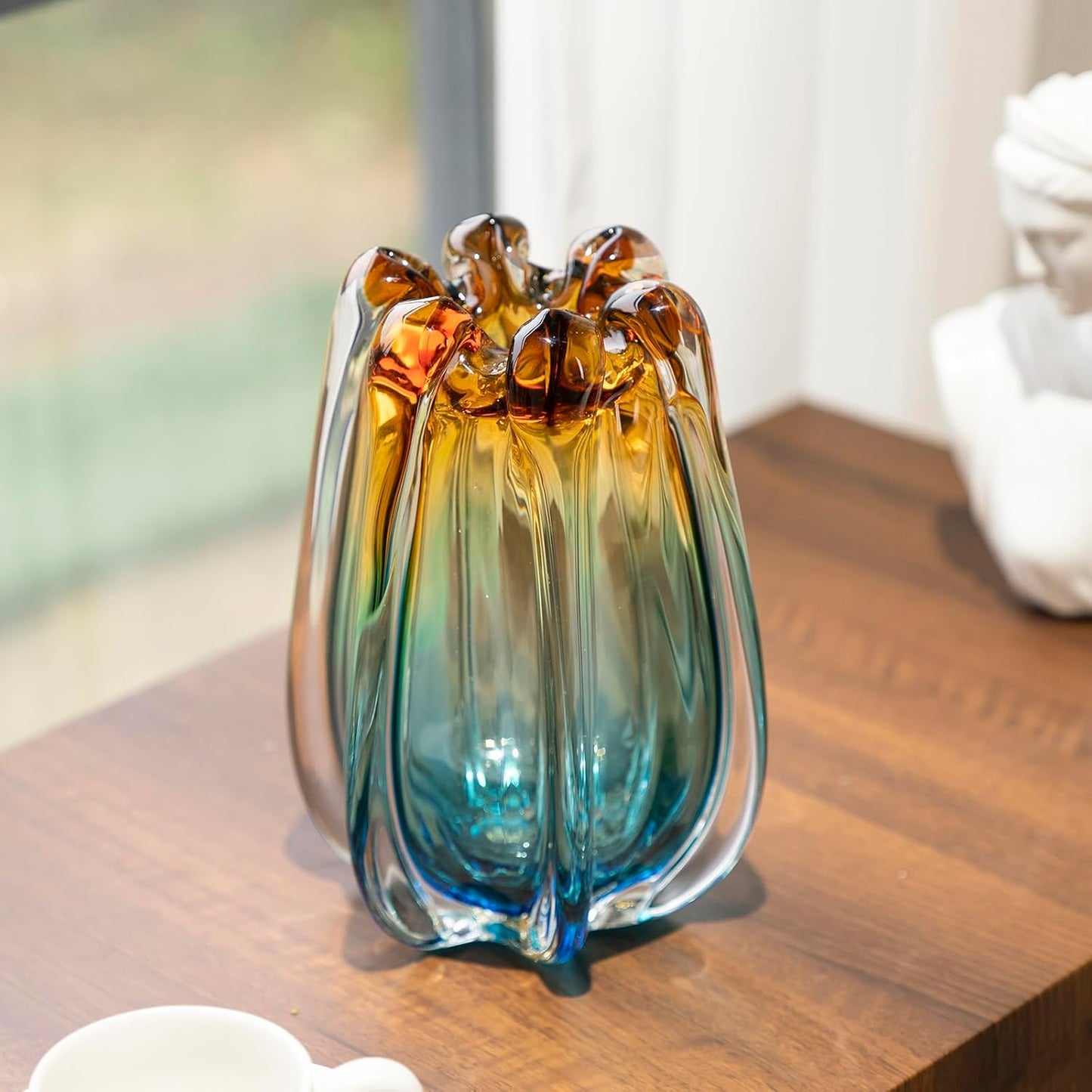 Hand Blown Glass Flower vase