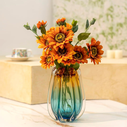 Hand Blown Glass Flower vase