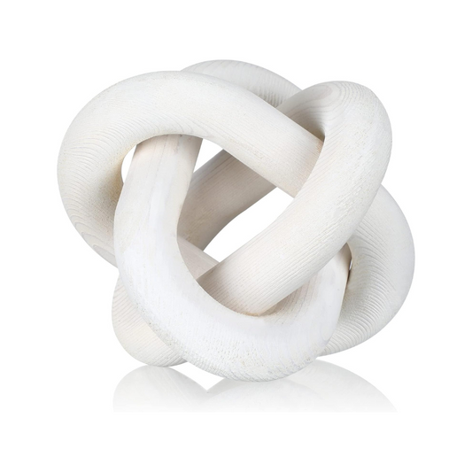 Hand Carved Link Wood Knot Sculpture