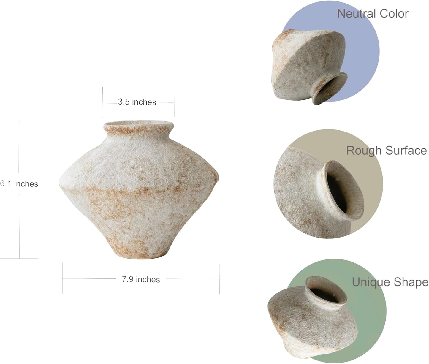 Handmade Rustic Terracotta Vase