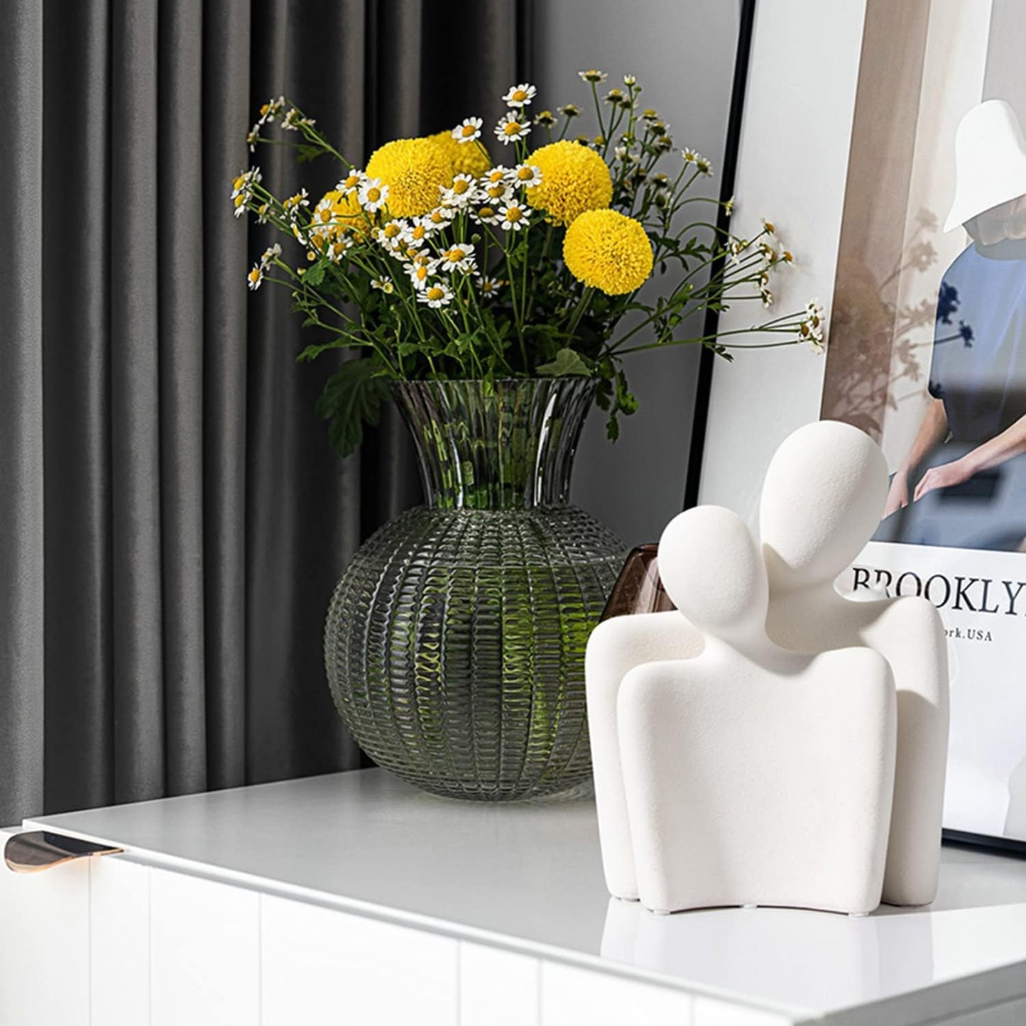 Hugging Couple Statue Sculpture