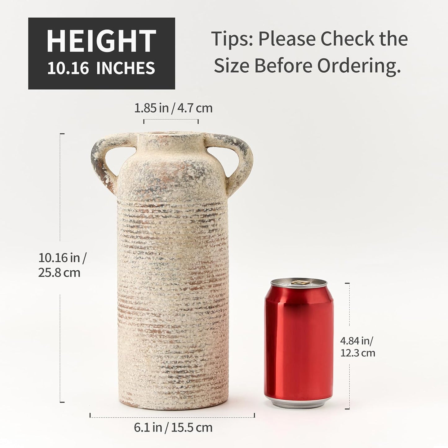 Long Jar Terracotta Vase