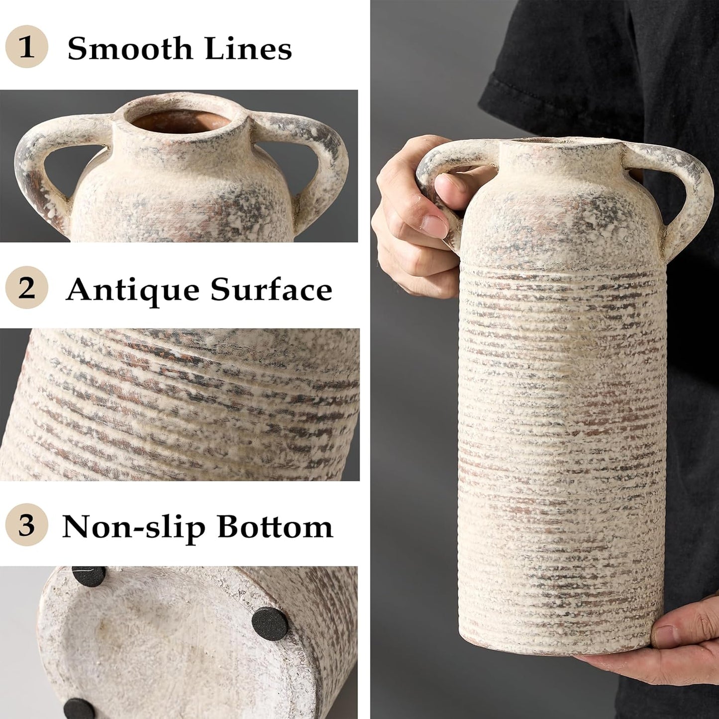 Long Jar Terracotta Vase