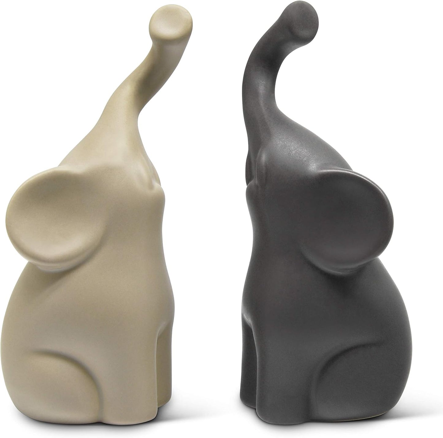 Loving Elephants Pair Sculpture Art