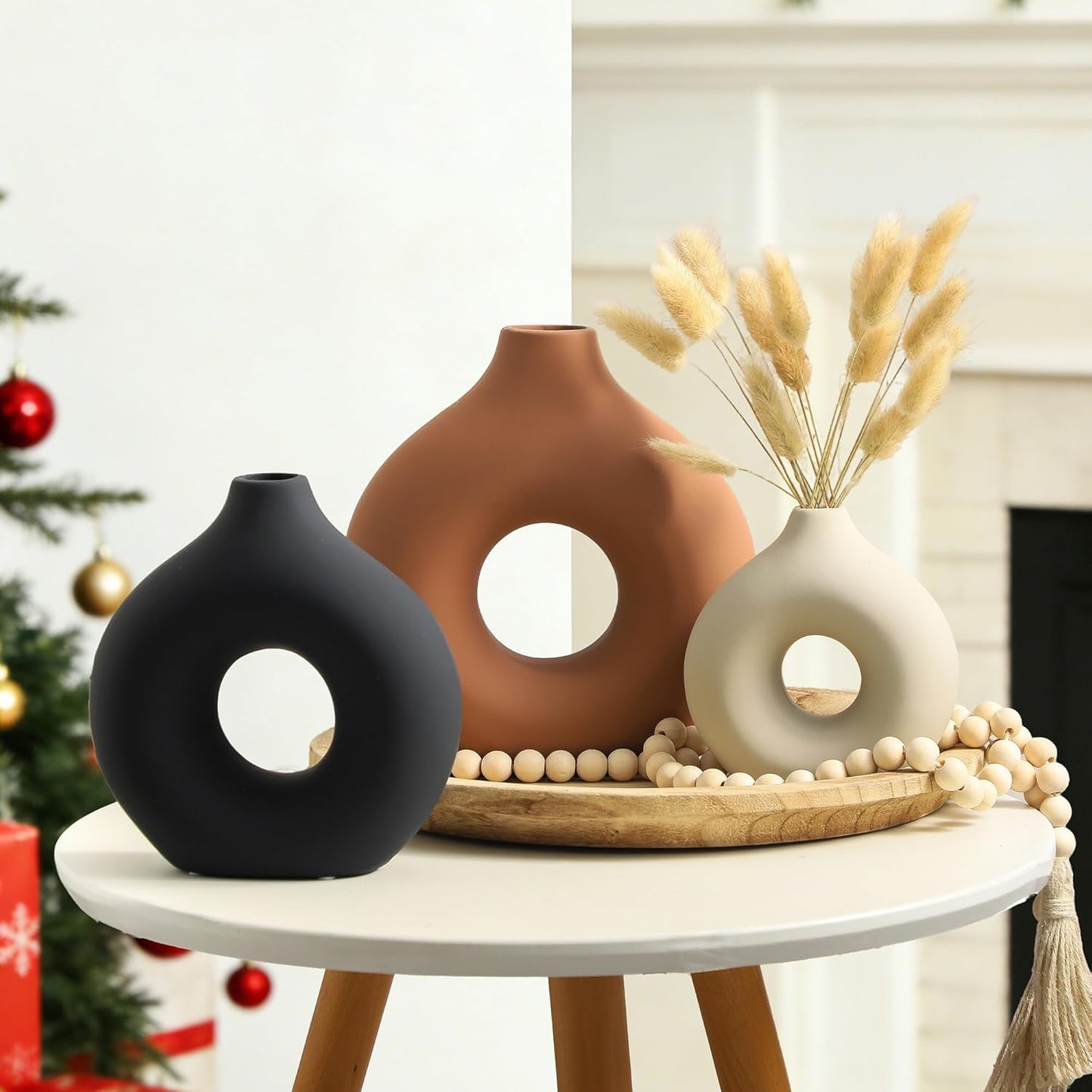 Oval Shaped Ceramic Flower Vases Set