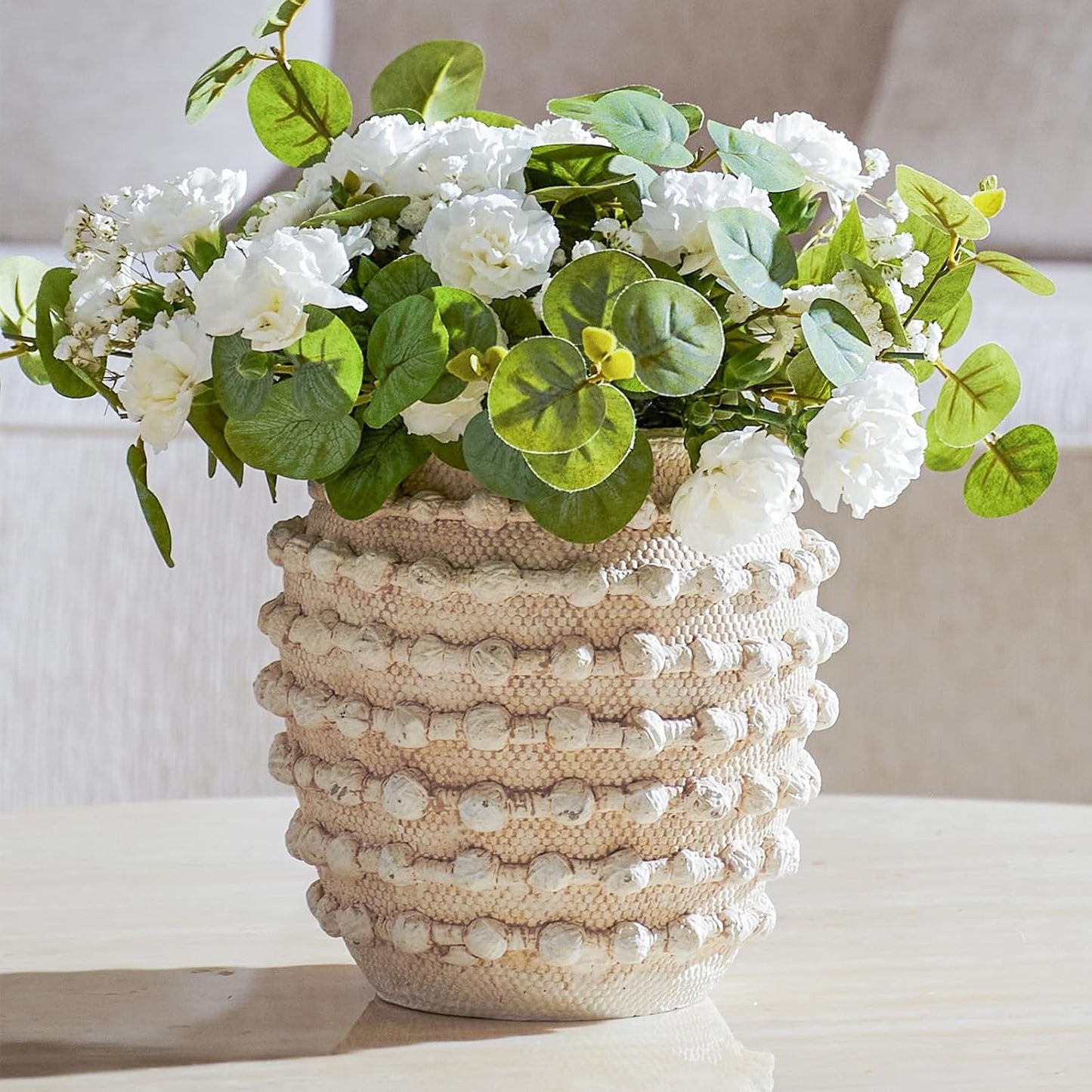 Rope Knots Boho Ceramic Vase