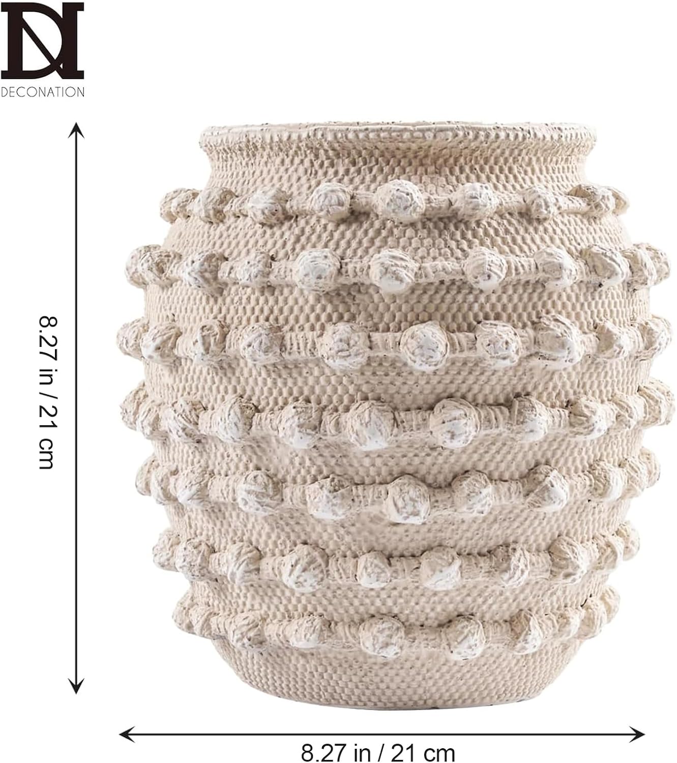 Rope Knots Boho Ceramic Vase