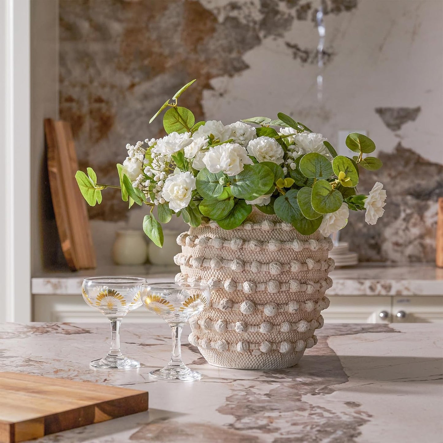 Rope Knots Boho Ceramic Vase