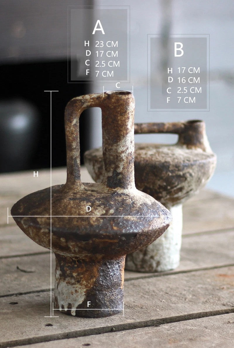 Rough Wabi-Sabi Pottery Vase