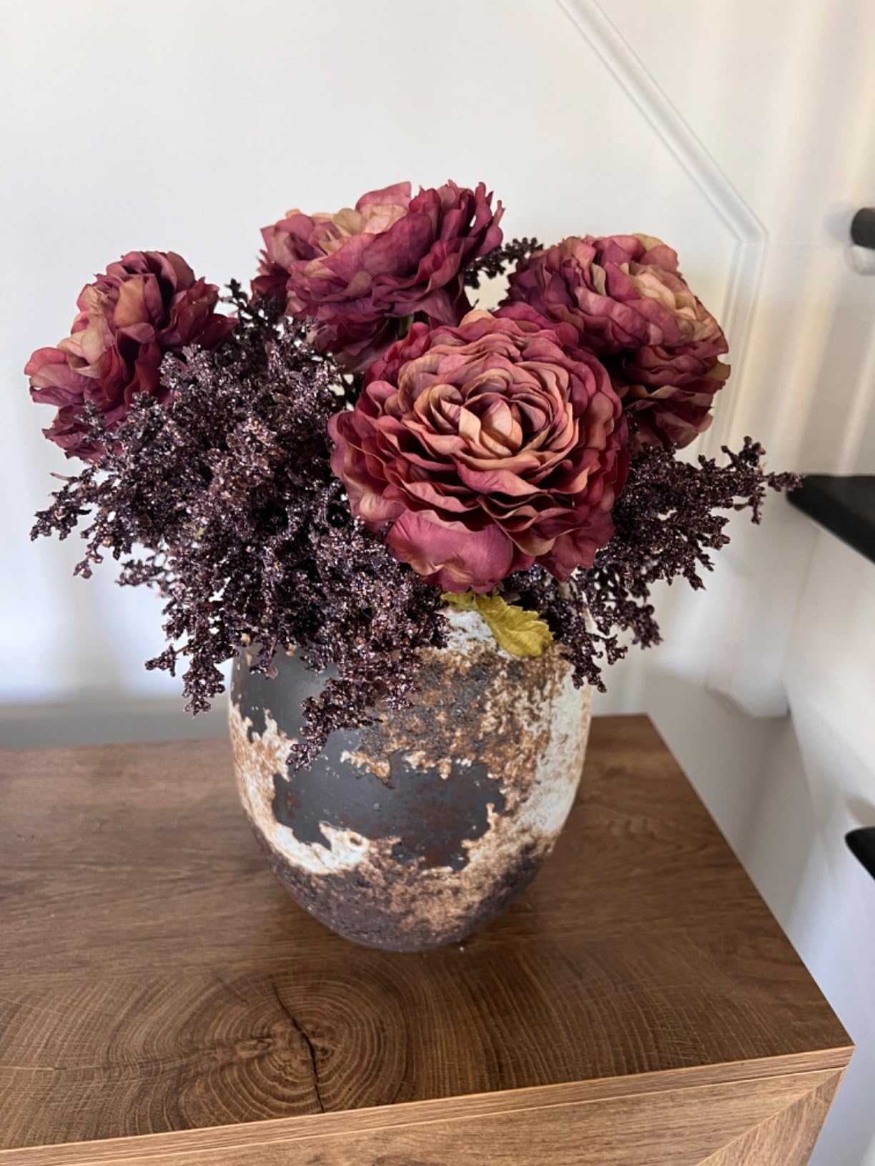 Rustic Textured Terracotta Vase