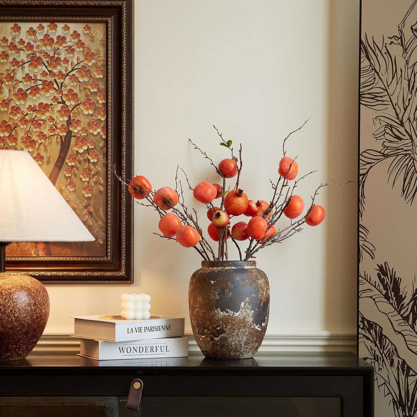 Rustic Textured Terracotta Vase