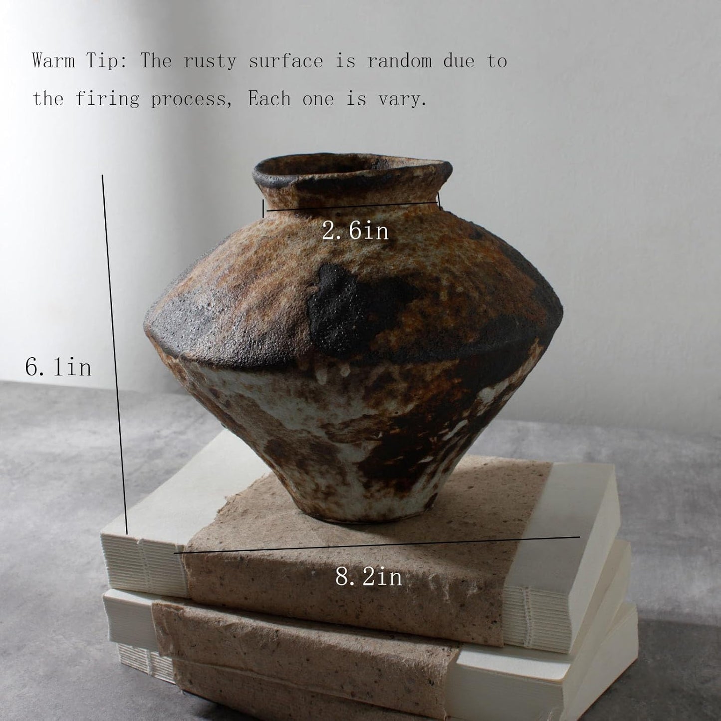 Rusty Wabi Sabi Ceramic Vase