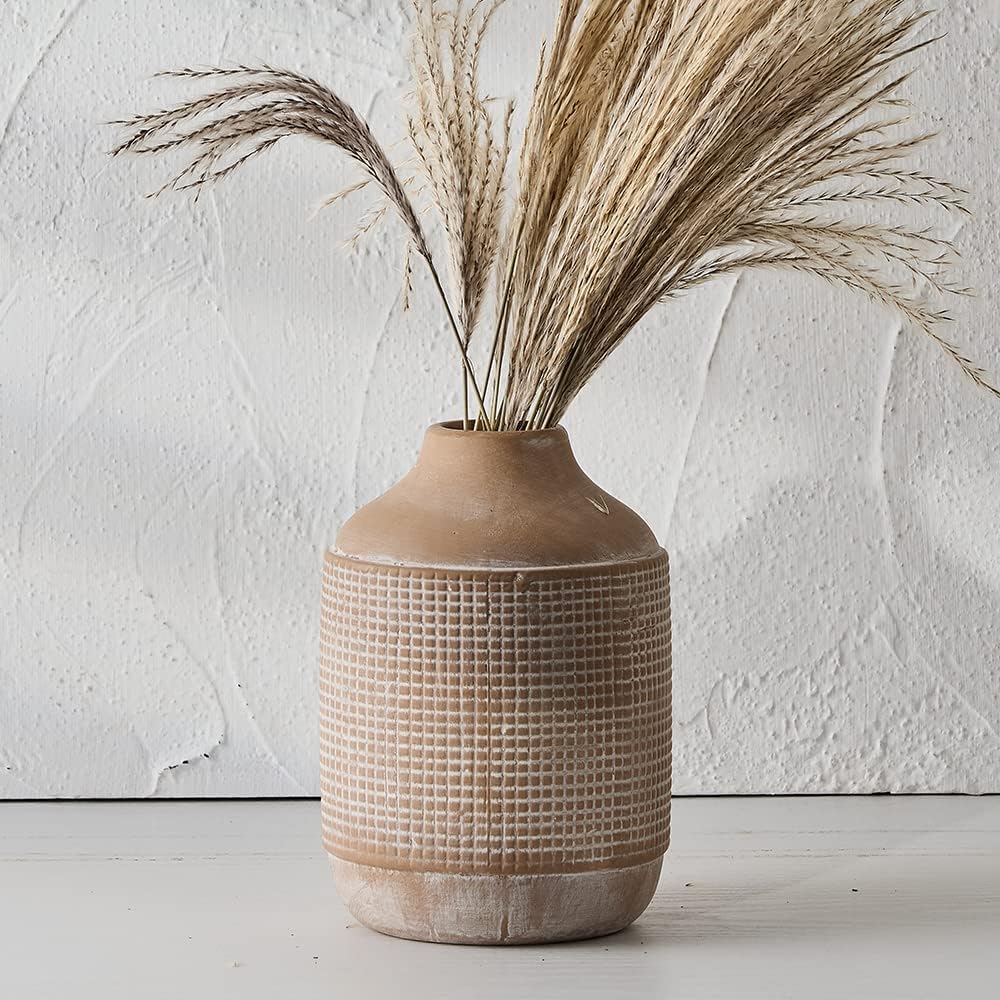 Sand Glaze Finish Boho Ceramic Vase