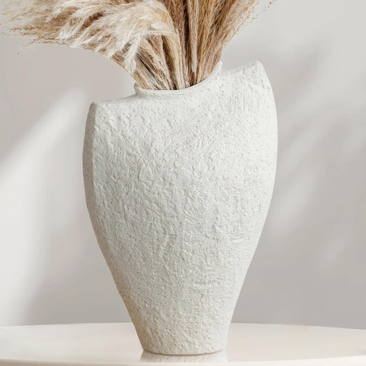 Tall Artisan Textured Ceramic Vase
