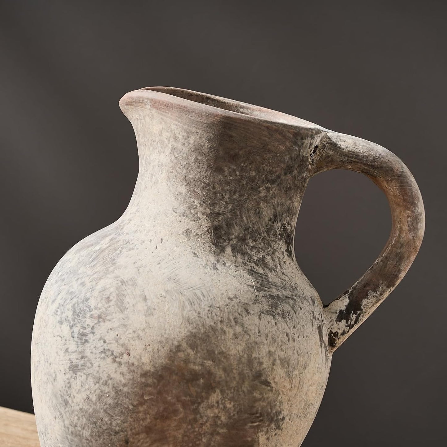 Terracotta Handle Rustic Ceramic Vase